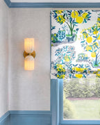 Modern Alabaster Cylinder Wall Sconce in Elegant Interior