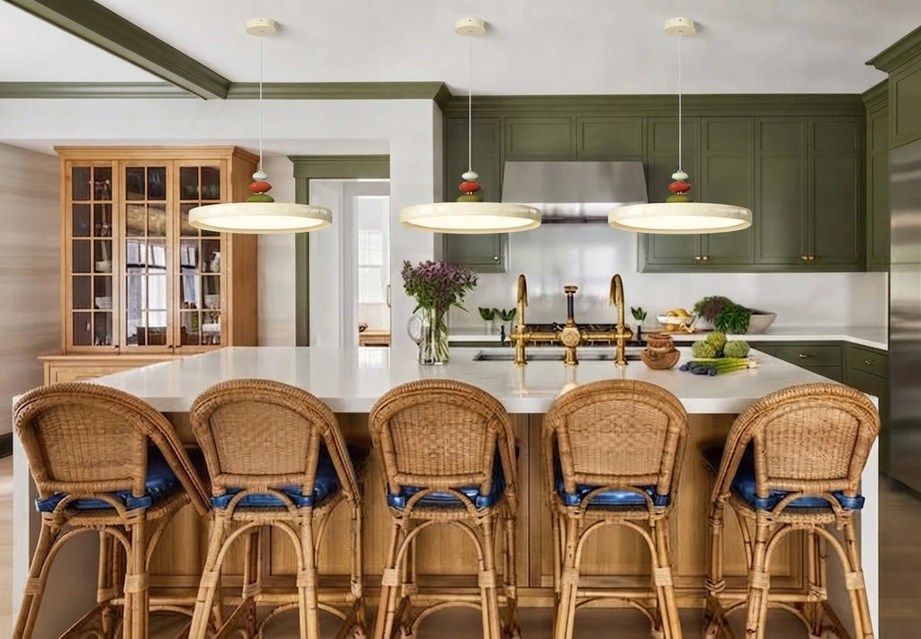 Modern Pendant Lights in Open Plan Kitchen