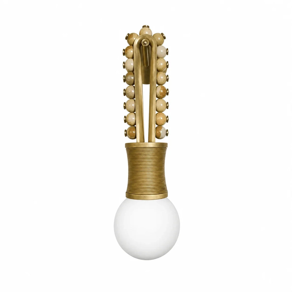 Illuminated Modern Brass Art Wall Sconce Studio Display