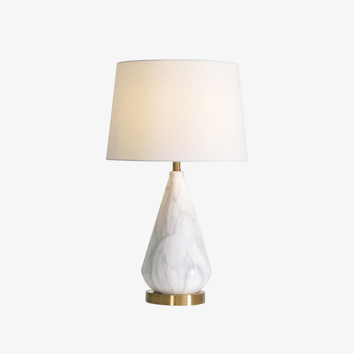 Marble and Fabric Table Lamp
