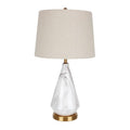 Marble and Fabric Table Lamp