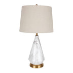 Marble and Fabric Table Lamp