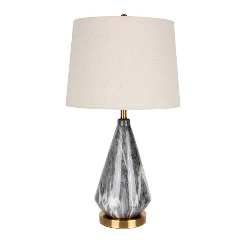 Marble and Fabric Table Lamp