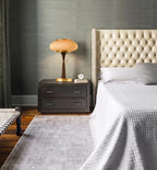 Retro Mushroom Glass Nightstand Lamp in Master Bedroom