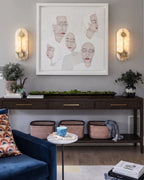Modern Alabaster Wall Sconce in Entryway Foyer