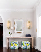 Modern Alabaster Wall Sconce in Spacious Foyer