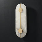 Modern Alabaster Oval Wall Sconce Studio Shot
