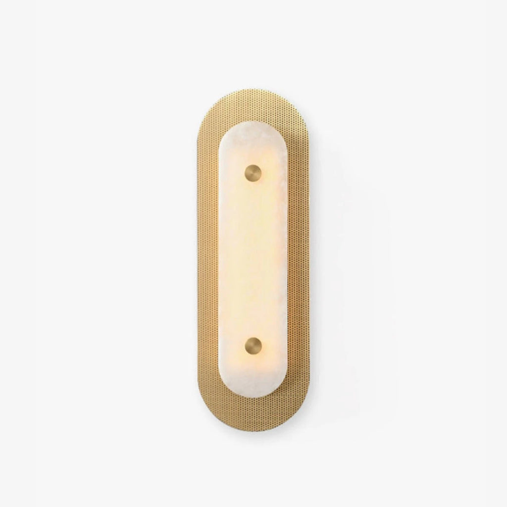 Mesh Brass Alabaster Wall Light