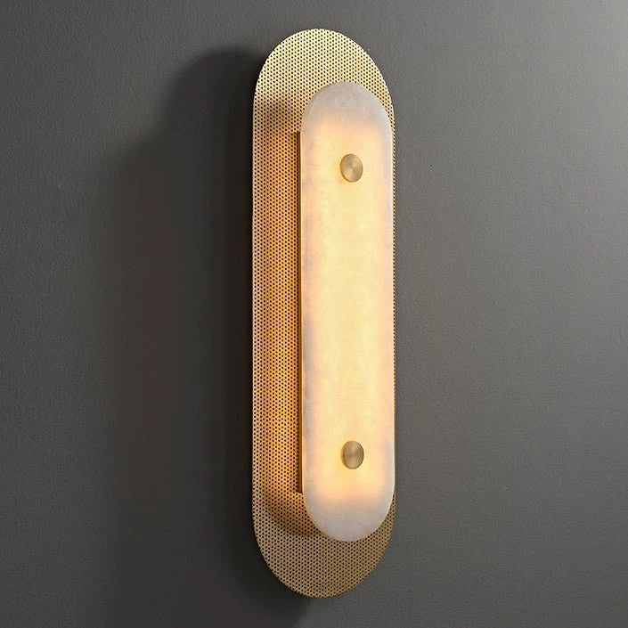 Mesh Brass Alabaster Wall Light