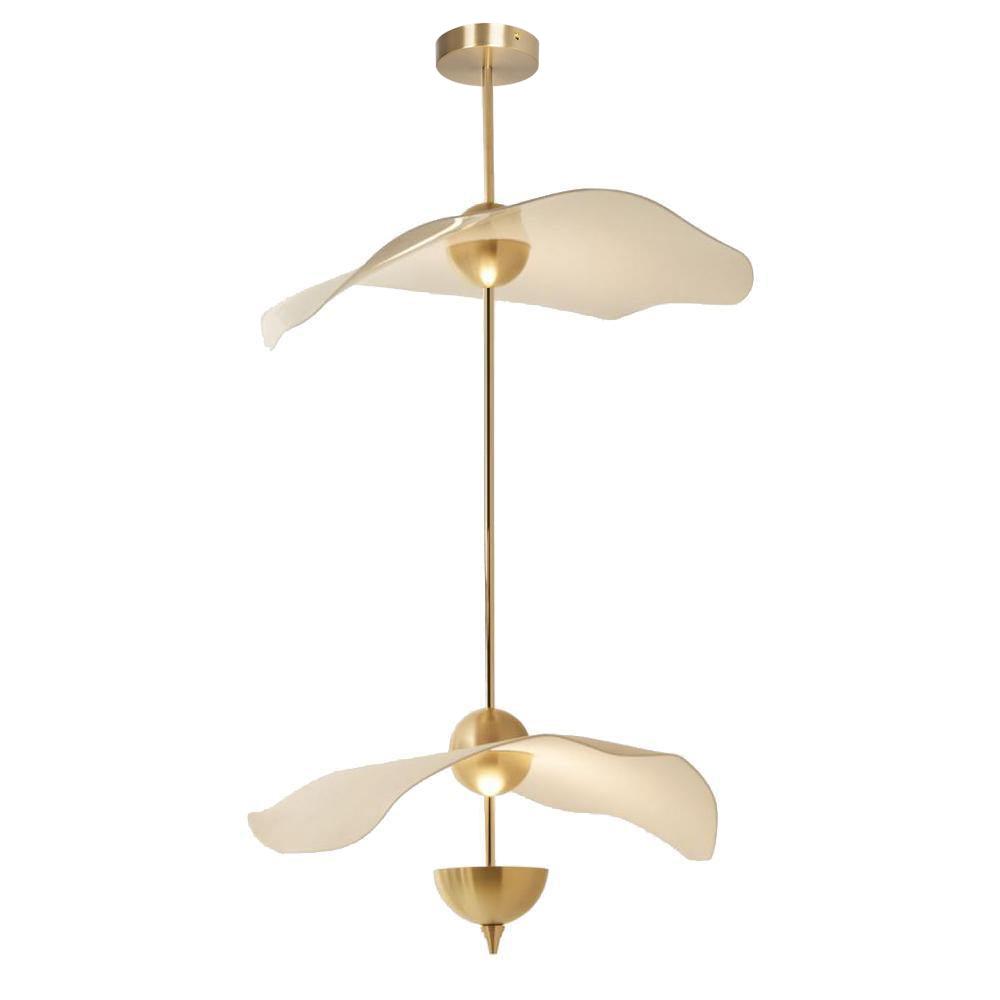 Metal Acrylic Tiered Pendant Lamp