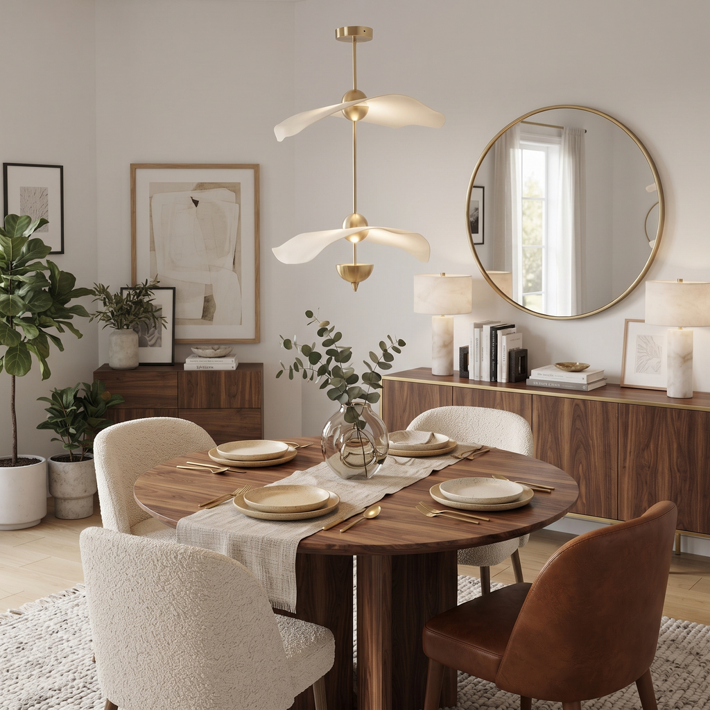Metal Acrylic Tiered Pendant Lamp