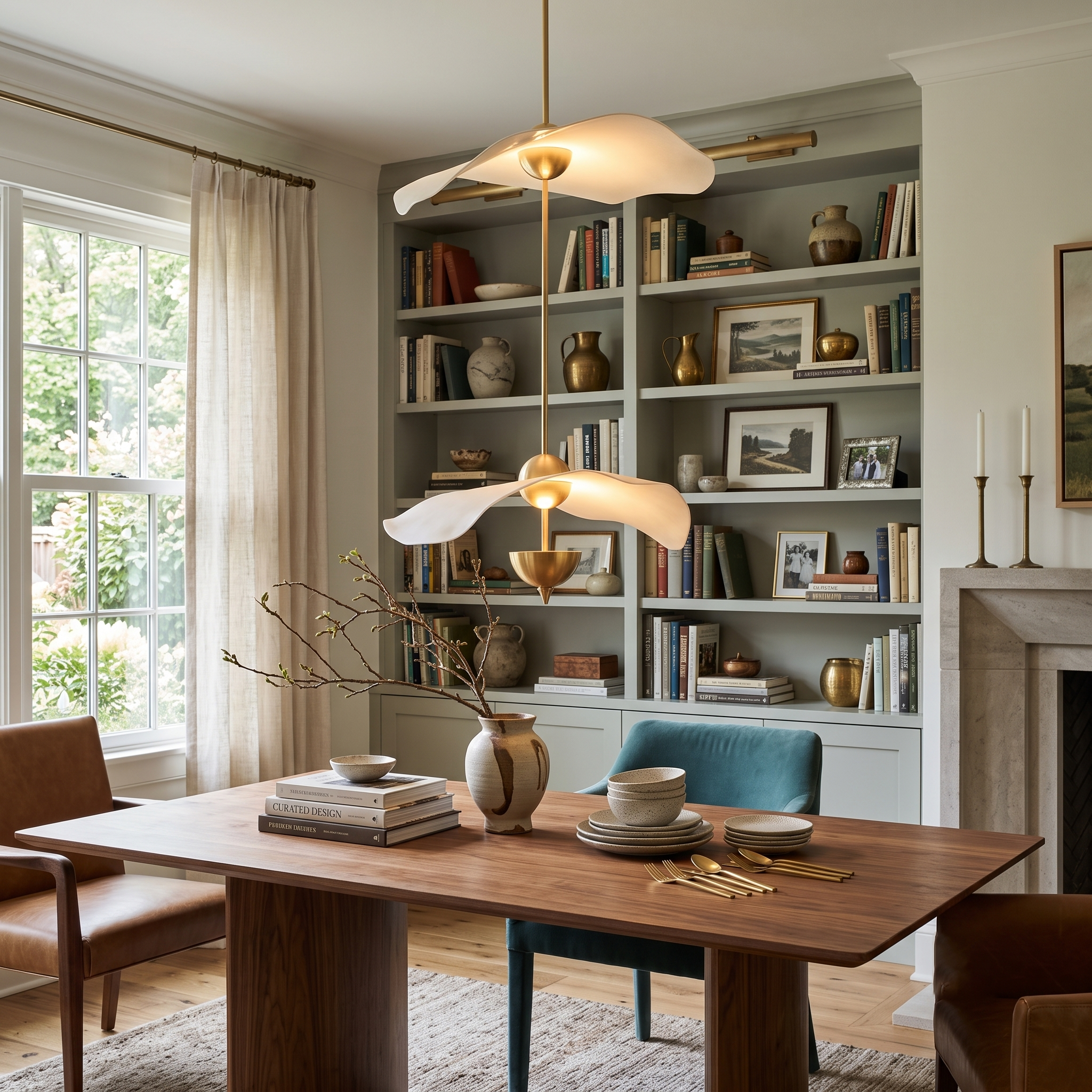 Metal Acrylic Tiered Pendant Lamp