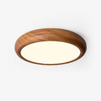Metal Acrylic Wood-Grain Flush Mount