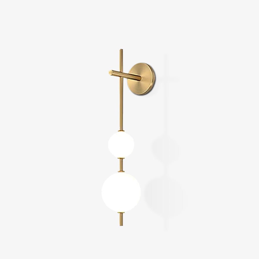 Metal Glass Globe Linear Sconce