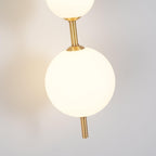 Metal Glass Globe Linear Sconce