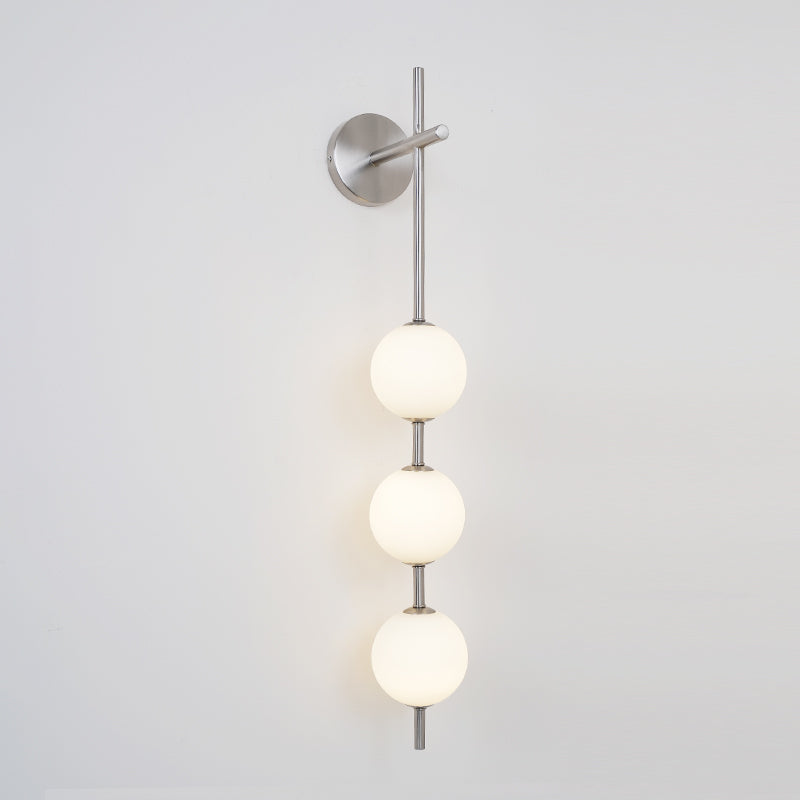 Metal Glass Globe Linear Sconce