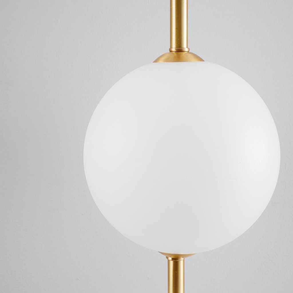 Metal Glass Globe Linear Sconce