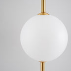 Metal Glass Globe Linear Sconce