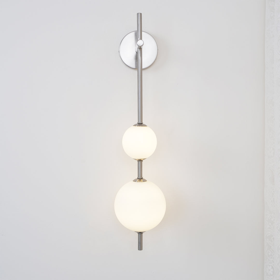 Metal Glass Globe Linear Sconce