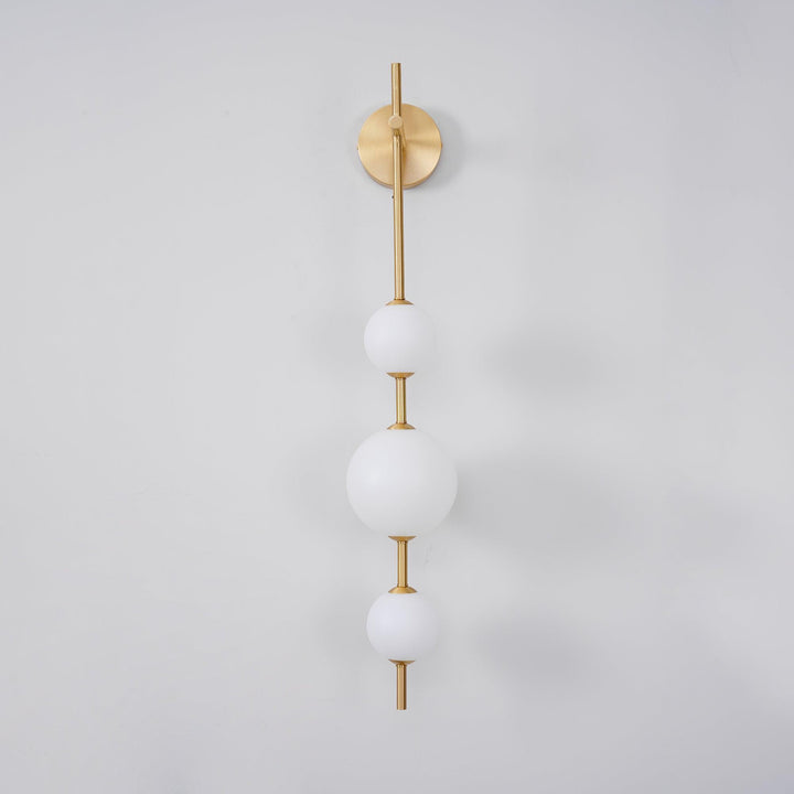 Metal Glass Globe Linear Sconce