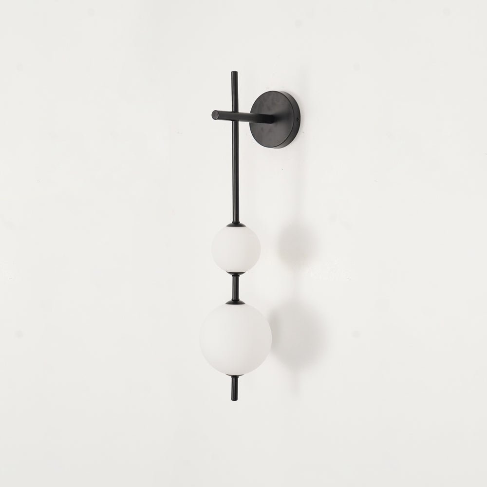 Metal Glass Globe Linear Sconce