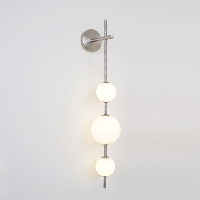 Metal Glass Globe Linear Sconce