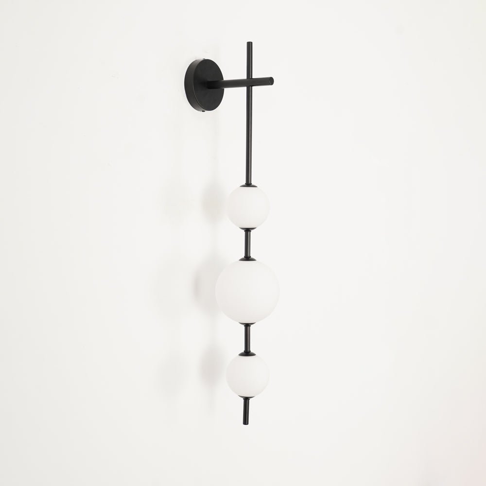 Metal Glass Globe Linear Sconce