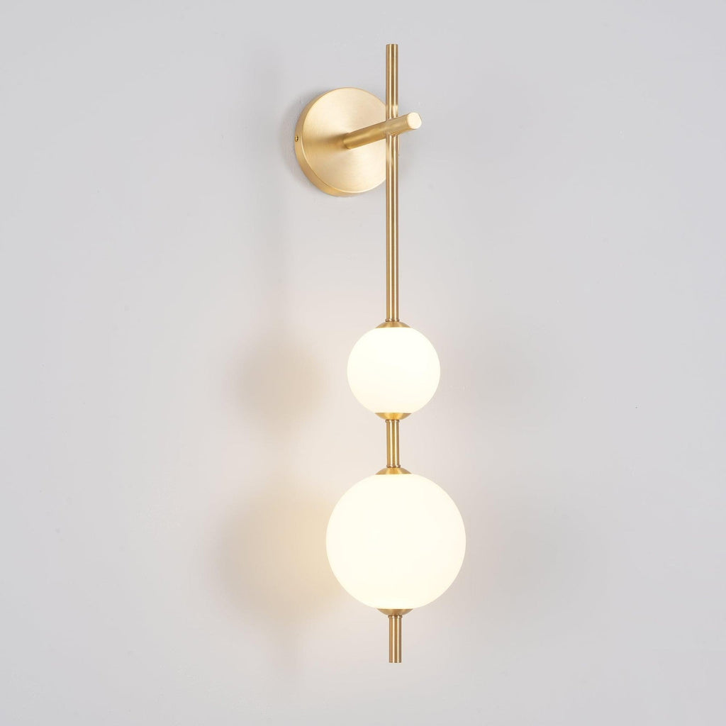 Metal Glass Globe Linear Sconce
