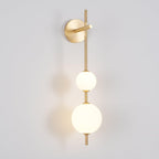 Metal Glass Globe Linear Sconce