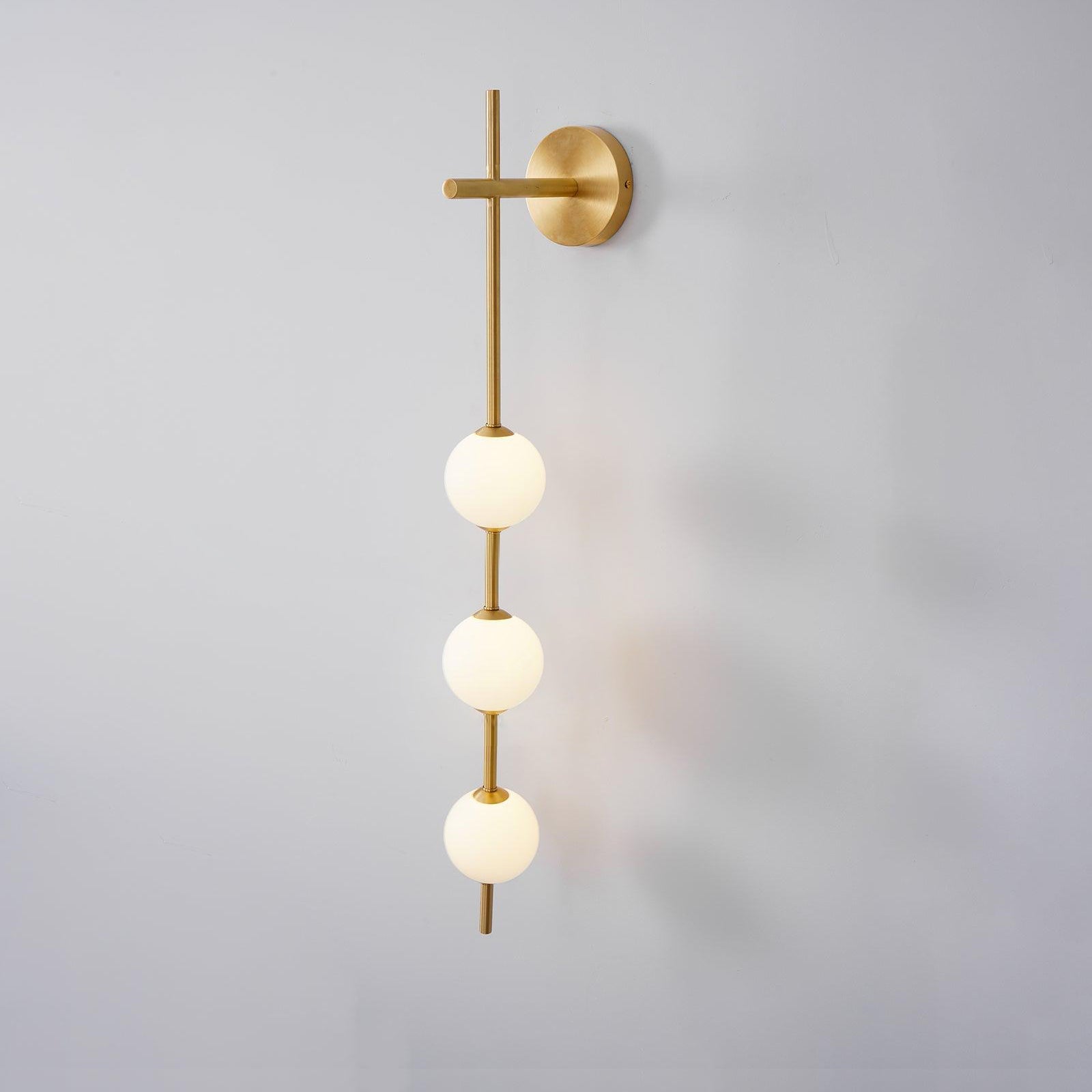 Metal Glass Globe Linear Sconce