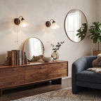 Metal Wood and Glass Flower Sconce