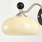 Metal Wood and Glass Sconce