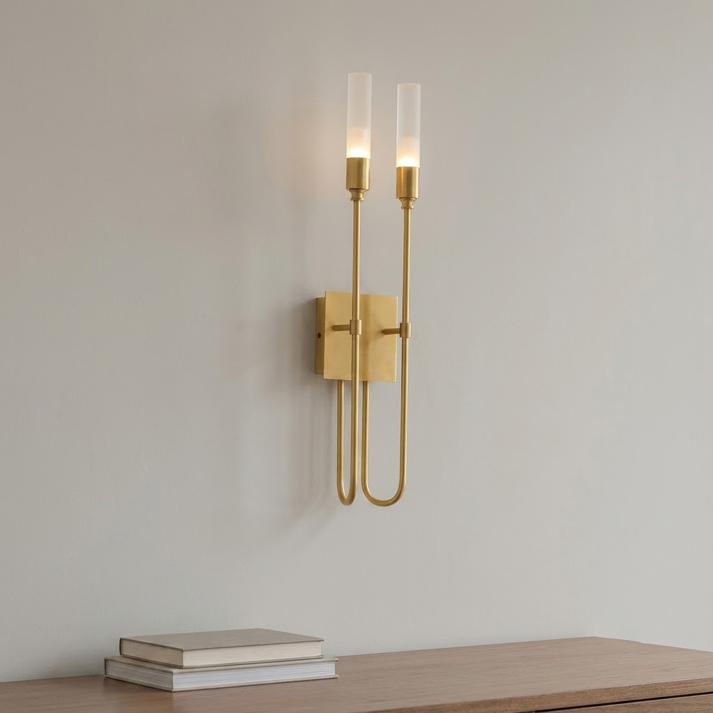 Metal Acrylic Dual Light Sconce