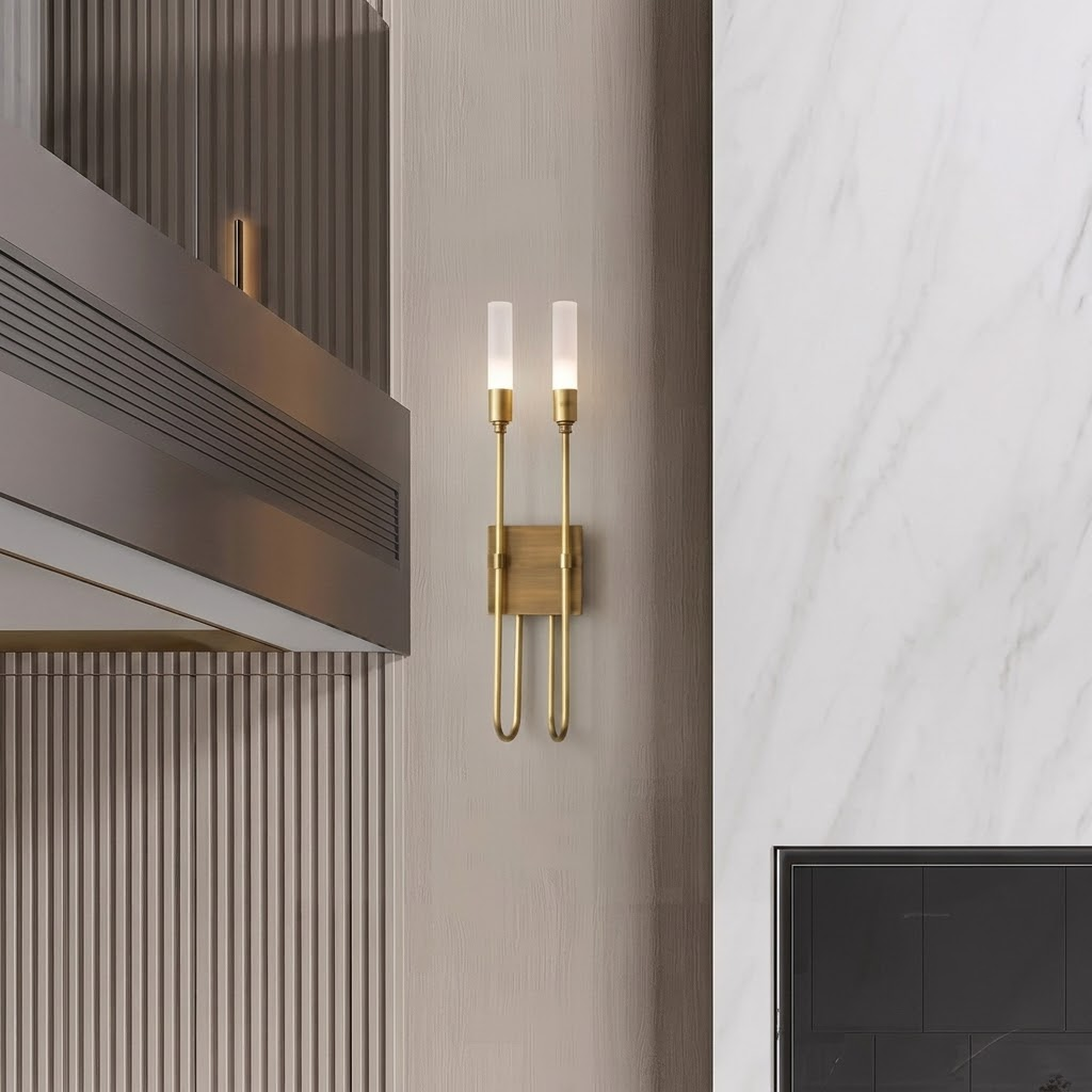 Metal Acrylic Dual Light Sconce