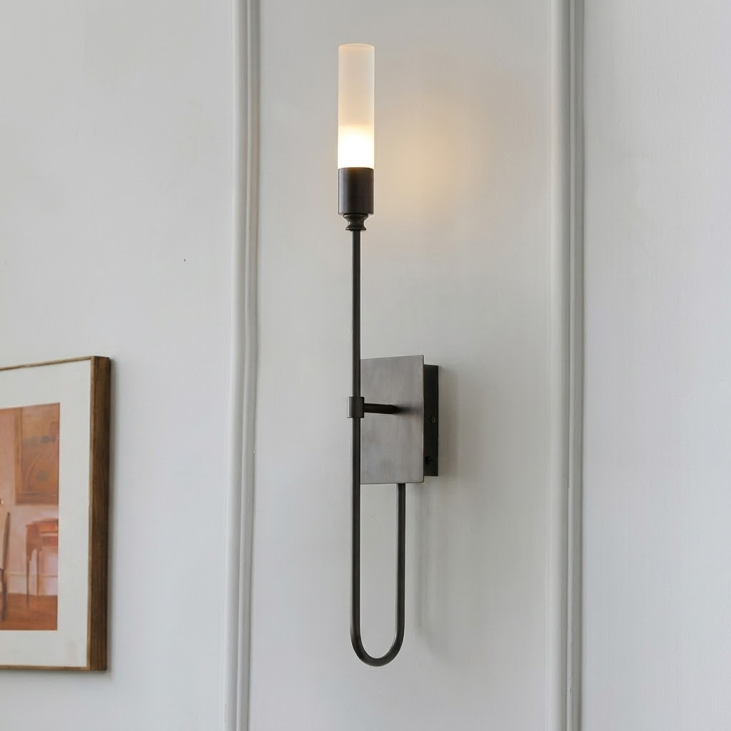 Metal Acrylic Dual Light Sconce