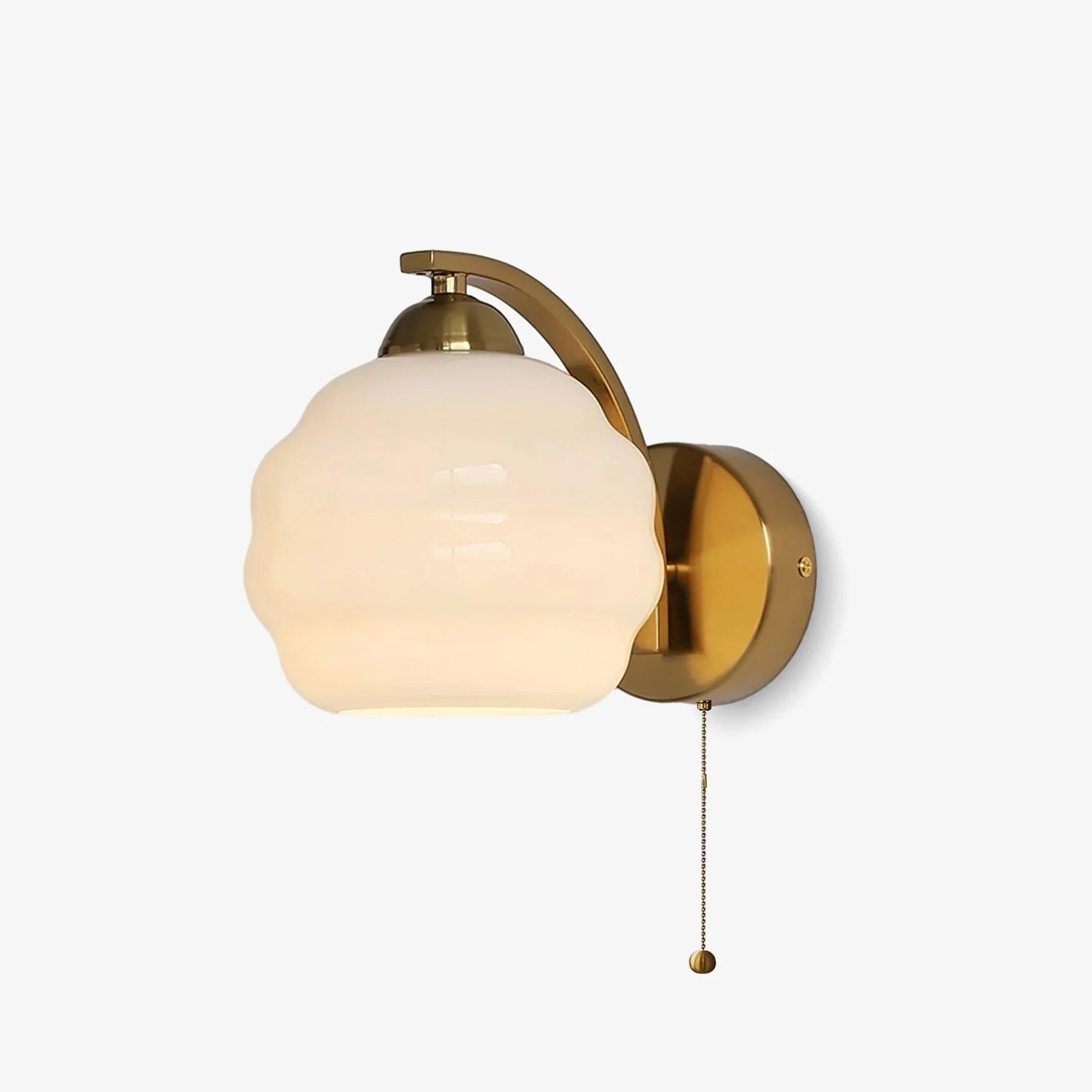 Metal Glass Globe Wall Sconce