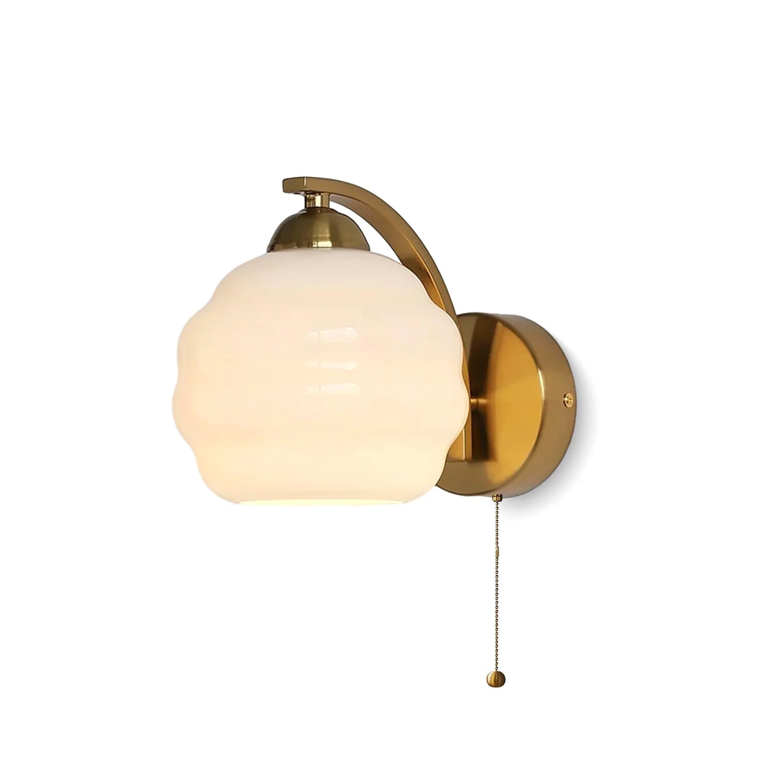 Metal Glass Globe Wall Sconce