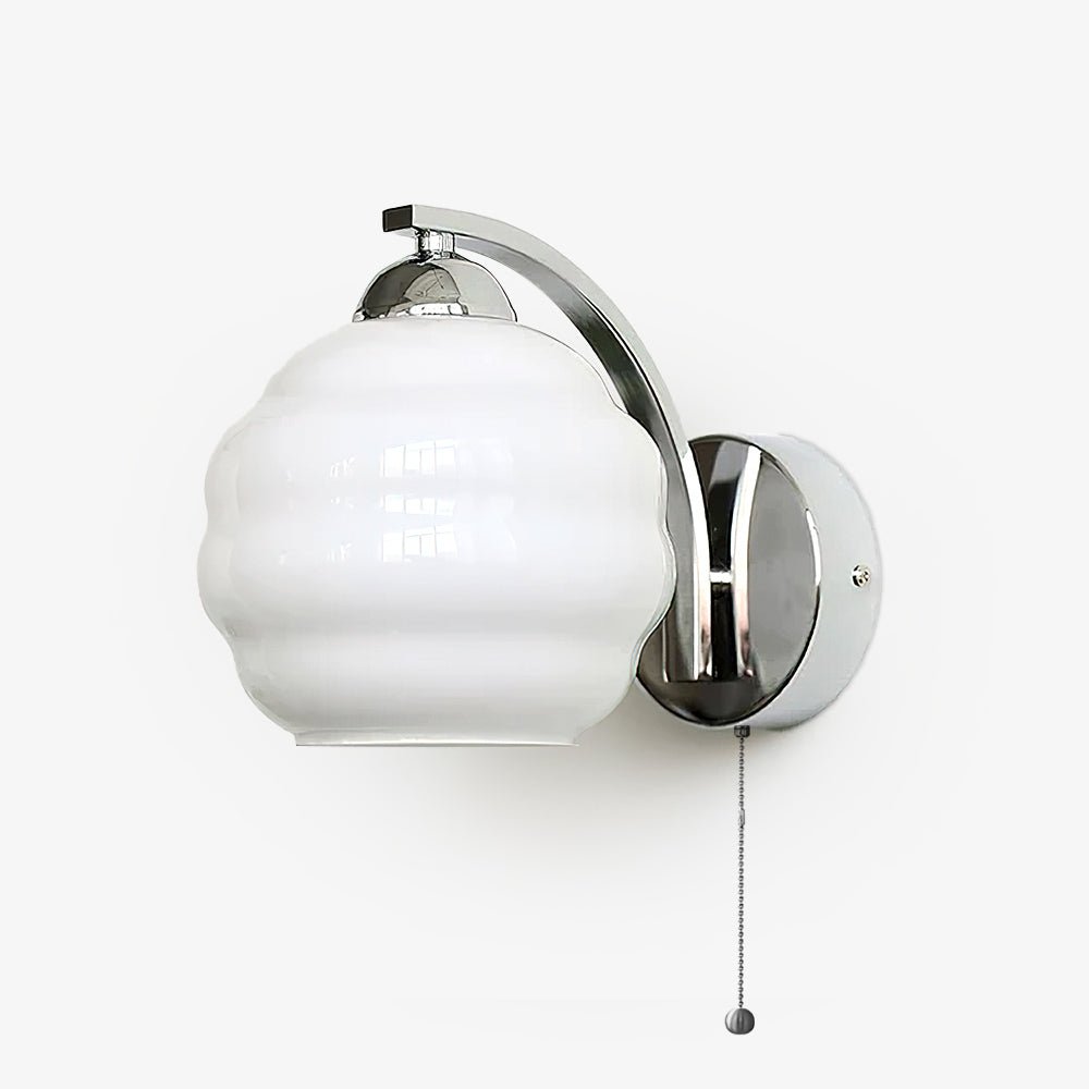Metal Glass Globe Wall Sconce
