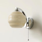 Metal Glass Globe Wall Sconce