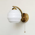 Metal Glass Globe Wall Sconce