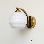 Metal Glass Globe Wall Sconce
