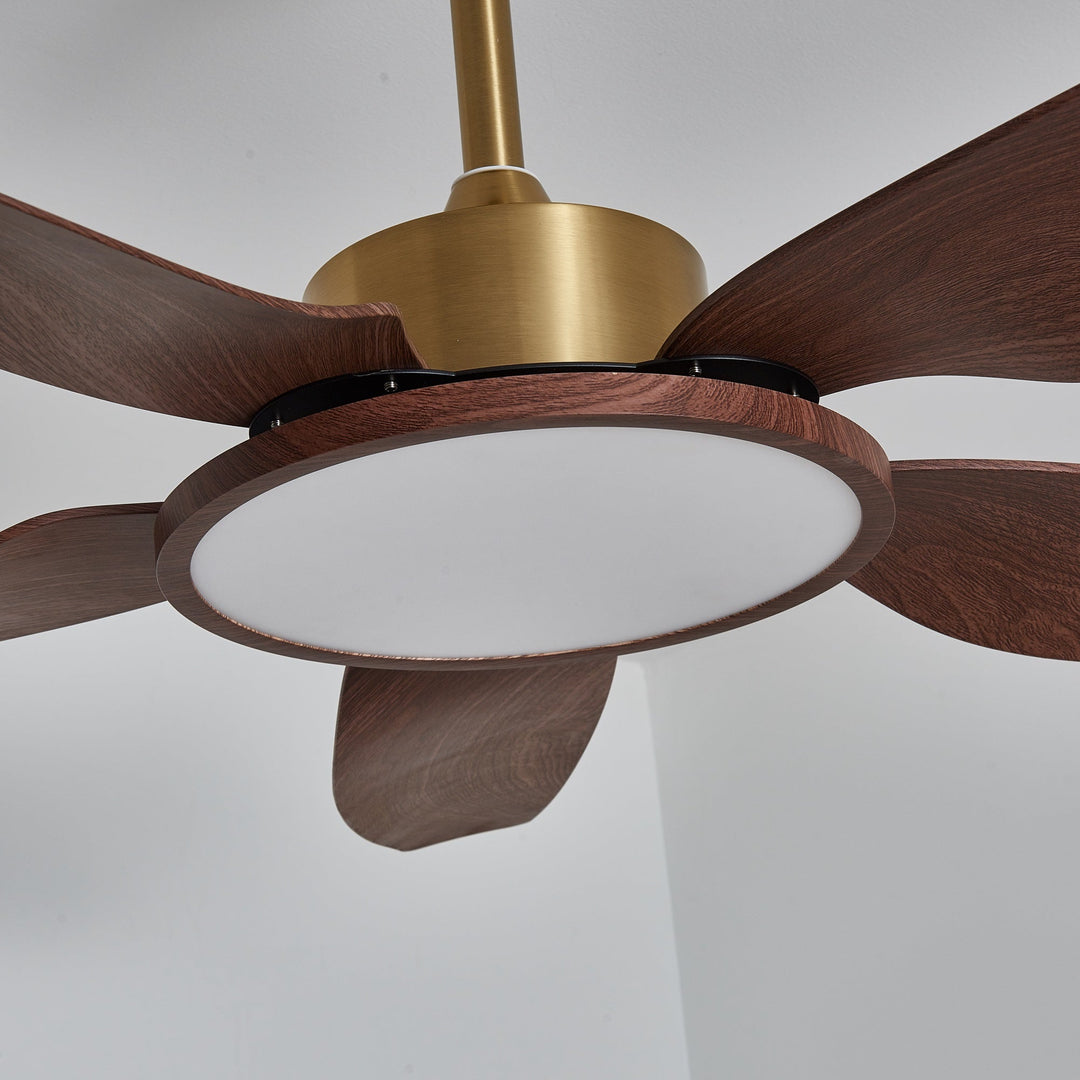 Metal and ABS Ceiling Fan with LED Light
