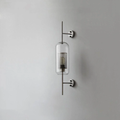 Metal and Glass Cylindrical Sconce