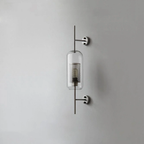 Metal and Glass Cylindrical Sconce