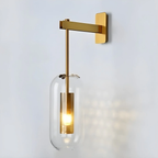 Metal and Glass Cylindrical Sconce