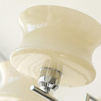 Metal and Glass Tiered Chandelier