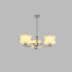 Metal and Glass Tiered Chandelier