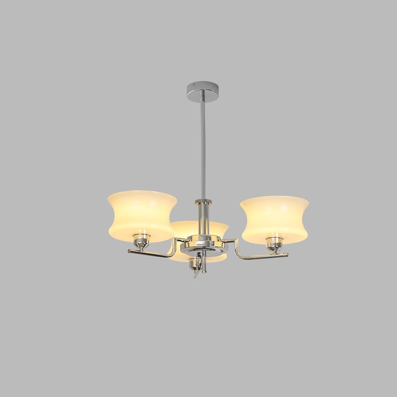Metal and Glass Tiered Chandelier