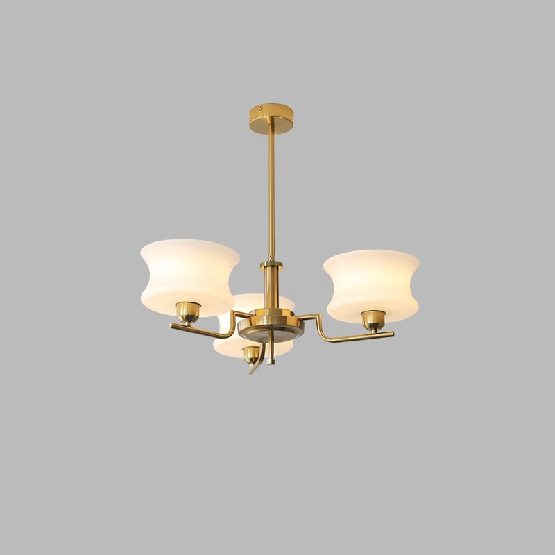 Metal and Glass Tiered Chandelier