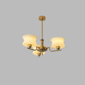 Metal and Glass Tiered Chandelier